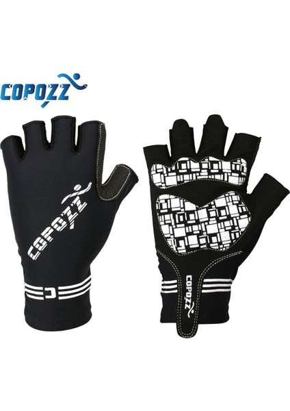 Siyah Stil Xl Boyutu Copozz Yarım Parmak Jel Bisiklet Eldiveni Dağ Mtb Anti Kayma Bisiklet Bisiklet Eldiven Sürme Için Guantes Ciclismo Erkek Kadın Spor (Yurt Dışından)