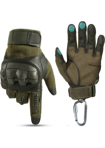 Yeşil Stil Xl Boyutu Taktik Bisiklet Dokunmatik Ekran Eldiveni (Yurt Dışından)