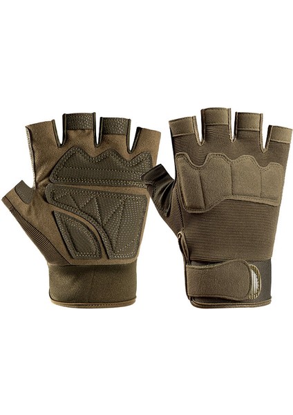 Ordu Yeşili Tarzı M Boyutu Erkekler Kadınlar Açık Spor Spor Tam Parmak Bisiklet Bisiklet Eldiven Ordu Taktik Kamuflaj Askeri Mücadele Korumak Mitten N31 (Yurt Dışından)