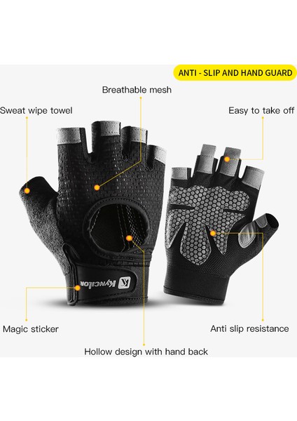 Pembe Tarzı L Boyutu Halter Nefes Alabilir Kaymaz Silikon Yarım Parmak Bisiklet Eldiveni (Yurt Dışından) modelleri