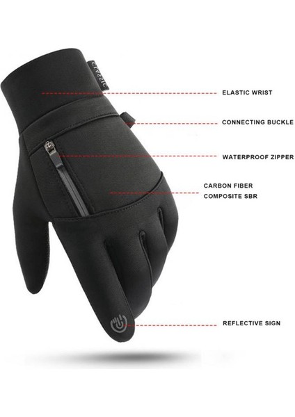 Gri Tarzı M Boyutu 1 Çift Kış Termal Sıcak Bisiklet Bisiklet Dokunmatik Ekran Eldiveni Yumuşak Kaymaz Açık Kamp Unisex Рукавички Motosiklet Eldiveni (Yurt Dışından) modelleri