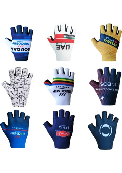 Mavi Stil M Boyutu Pro Tea Nefes Bisiklet Eldiveni Bae Italya Yol Bisikleti Eldiven Erkekler Spor Yarım Parmak Kaymaz Mtb Bisiklet Eldiven (Yurt Dışından) fiyatları