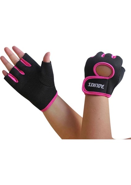 Mor Tarzı L Boyutu Sıcak Satış Kadın Erkek Spor Trendy Yarım Parmak Naylon Eldiven Iyi Geçirgenlik Bisiklet Spor Eldiven (Yurt Dışından)