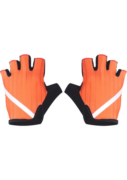 Turuncu Tarzı Xl Boyutu Bisiklet Eldiveni Son Derece Yansıtıcı Kaymaz Mtb Yol Bisiklet Eldiveni Erkek Kadın Yarım Parmak Nefes Darbeye Dayanıklı Bisiklet Spor Eldiveni (Yurt Dışından)