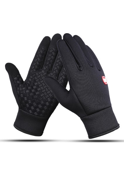 Siyah Stil S Beden Kış Sıcak Erkek Bisiklet Eldiveni Kalınlaşmak Kadife Açık Spor Polar Bisiklet Eldiveni Guantes Ciclismo Dokunmatik Ekran Erkek Luva Bisiklet (Yurt Dışından) fırsatları