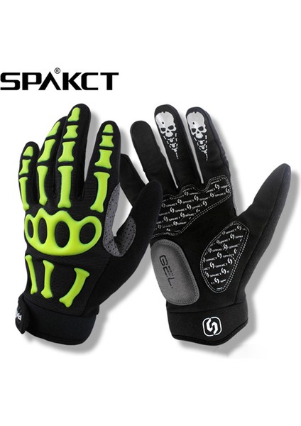 Yeşil Stil S Beden Spakct Bisiklet Eldiveni Tam Parmak Kafatası Jel Pedleri Bisiklet Bisiklet Eldiven Motosiklet Spor Yokuş Aşağı Yarış Uzun Eldiven Unisex (Yurt Dışından) fiyatları