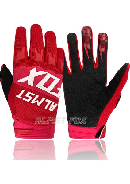Kırmızı Stil L Boyutu Almst Fox Top Yarış Bisiklet Eldiveni Dağ Bisikleti Yol Bisikleti Motosiklet Eldivenleri Bmx Atv Mtb Enduro Eldiven Motokros Unisex (Yurt Dışından)