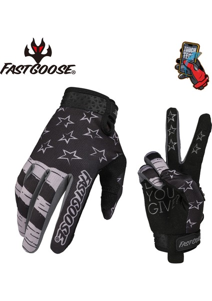 Siyah Stil L Boyutu Fastgoose Tam Parmak Hava Atv Dh Mx Gp Bmx Hava Işık Mtb Motosiklet Motokros Off Road Yarış Pro Yokuş Aşağı Bisiklet Eldiveni (Yurt Dışından)