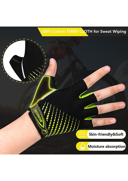 095-MAVİ Tarzı L Boyutu Bıkıngmoreok Bisiklet Eldiveni Yarım Parmak Bisiklet Eldiveni 5mm Sıvı Jel Pedleri Bisiklet Eldiveni Şok Emici Dağ Bisikleti Eldivenleri (Yurt Dışından) fırsatları