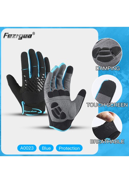 Mavi Stil Xl Boyutu Dağ Bisikleti Dokunmatik Ekran Bisiklet Eldiveni Nefes Şok Emme Erkekler ve Kadınlar Spor Spor Bahar Yaz Bisiklet Eldiveni (Yurt Dışından)
