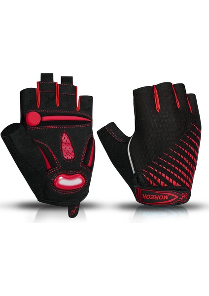 Kırmızı Stil L Boyutu Moreok Bisiklet Eldiveni Yarım Parmak 5mm Jel Bisiklet Eldiveni Nemli Yerleşimler Bisiklet Eldiveni (Yurt Dışından)