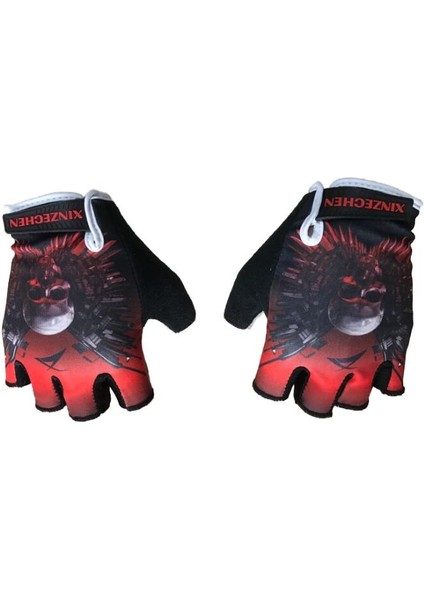 Kırmızı Stil L Boyutu Xınzechen Spor Nefes Bisiklet Eldiveni Bisiklet Bisiklet Jel Ped Yarım Parmak Eldiven (Yurt Dışından)