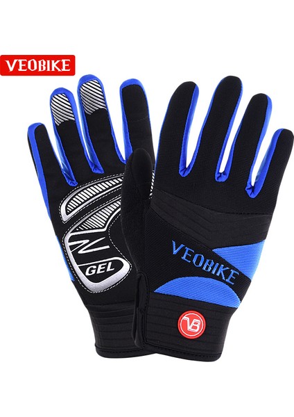 BG103-1SIYAHMAVI Tarzı M Boyutu Veobike Dokunmatik Ekran Bisiklet Eldiveni Tam Parmak Kalın Polar Motosiklet Mtb Bisiklet Eldiven Bisiklet Eldiveni Kadın Guantes Ciclismo (Yurt Dışından) modelleri