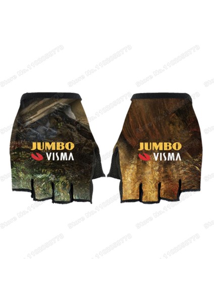 No.2 Tarzı L Boyutu Yeşil Jumbo Visma Fransa Turu Bisiklet Eldiveni Wout Van Aert Belçika Bisiklet Jel Yarım Parmak Eldiven Yol Bisikleti Forması (Yurt Dışından) modelleri