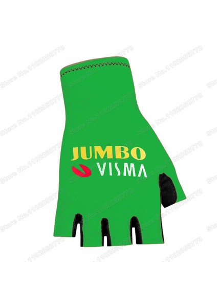 No.2 Tarzı L Boyutu Yeşil Jumbo Visma Fransa Turu Bisiklet Eldiveni Wout Van Aert Belçika Bisiklet Jel Yarım Parmak Eldiven Yol Bisikleti Forması (Yurt Dışından) fırsatları