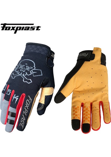 Siyah Stil S Beden 2023 Fastgoose Nefes Alabilen Erkek ve Kadın Bisiklet Eldivenleri Tüm Parmak Spor Bisiklet Motosiklet Motokros Yarış Eldivenleri Bisiklet (Yurt Dışından)