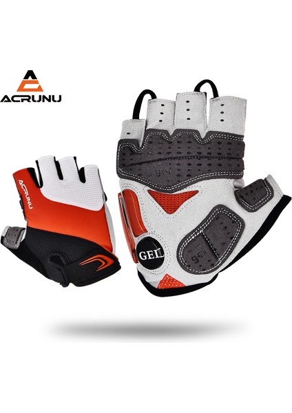 Kırmızı Stil Xl Boyutu Acrunu Profesyonel Bisiklet Eldiveni Sıvı Silikon Yarım Parmak Eldiven Kaymaz Şok Emici Bisiklet Eldiveni Erkekler Spor Eldiven (Yurt Dışından)