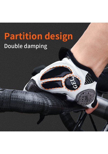 Kırmızı Stil Xl Boyutu Acrunu Profesyonel Bisiklet Eldiveni Sıvı Silikon Yarım Parmak Eldiven Kaymaz Şok Emici Bisiklet Eldiveni Erkekler Spor Eldiven (Yurt Dışından) modelleri