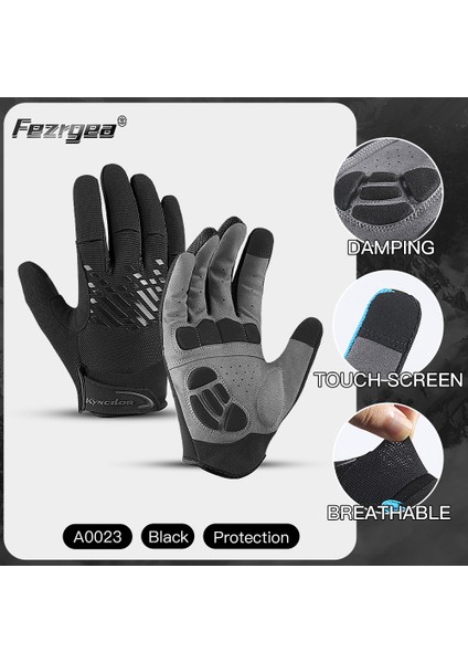Siyah Stil S Beden Dağ Bisikleti Dokunmatik Ekran Bisiklet Eldiveni Nefes Şok Emme Erkekler ve Kadınlar Spor Spor Bahar Yaz Bisiklet Eldiveni (Yurt Dışından)