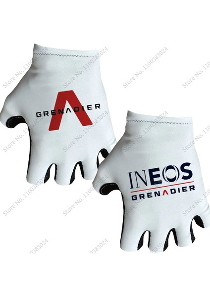 No.3 Tarzı L Boyutu 2023 Beyaz Ineos Grenadier Takımı Bisiklet Eldiveni Erkekler Jel Yarım Parmak Bisiklet Eldiven Yol Bisiklet Formaları Mtb Guante Ciclismo Maillot (Yurt Dışından)