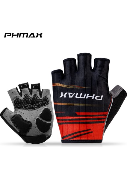 PM-DPST-17701 Stili Xl Boyutu Phmax Yaz Bisiklet Eldiveni Kaymaz Erkek Kadın Yarım Parmak Eldiven Nefes Şok Emme Mtb Yol Bisiklet Eldiveni (Yurt Dışından)