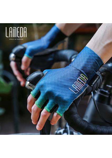 Altın Tarzı S Beden Lameda Yarım Parmak Bisiklet Eldiveni Hem Erkekler Hem De Kadınlar Için Yaz Profesyonel Yol Dağ Bisikleti Sönümleme Ekipmanları (Yurt Dışından) modelleri