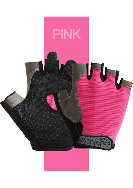 Pembe Tarzı Xl Boyutu Spor Eldiven Spor Salonu Nefes Kaymaz Kadın Erkek Yarım Parmak Yaz Balıkçılık Bisiklet Parmaksız Eldiven Kadın Bisiklet Bisiklet (Yurt Dışından)