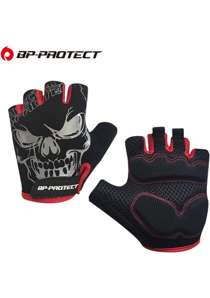 Siyah Stil L Boyutu Nefes Bisiklet Yarım Parmak Eldiven Darbeye Dayanıklı Jel Pad Mtb Yol Bisiklet Bisiklet Kısa Eldiven Erkek Kadın Spor (Yurt Dışından)