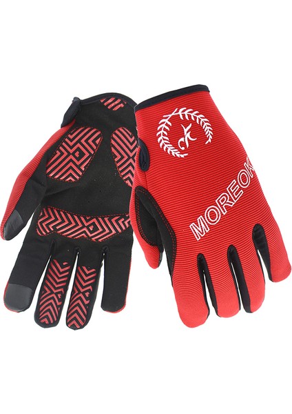 MK096-KIRMIZI Tarzı M Boyutu Moreok Sonbahar Kış Eldiven Tam Parmak Bisiklet Eldiveni Dokunmatik Ekran Bisiklet Eldiveni (Yurt Dışından)