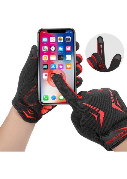 MK096-KIRMIZI Tarzı M Boyutu Moreok Sonbahar Kış Eldiven Tam Parmak Bisiklet Eldiveni Dokunmatik Ekran Bisiklet Eldiveni (Yurt Dışından) indirimleri
