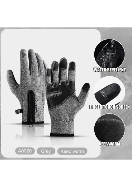 20-Gy Tarzı S Beden Kyncilor Erkek Kadın Kış Eldiven Açık Spor Dokunmatik Ekran Su Geçirmez Polar Eldiven Kayak Yürüyüş Bisiklet Eldiveni (Yurt Dışından)