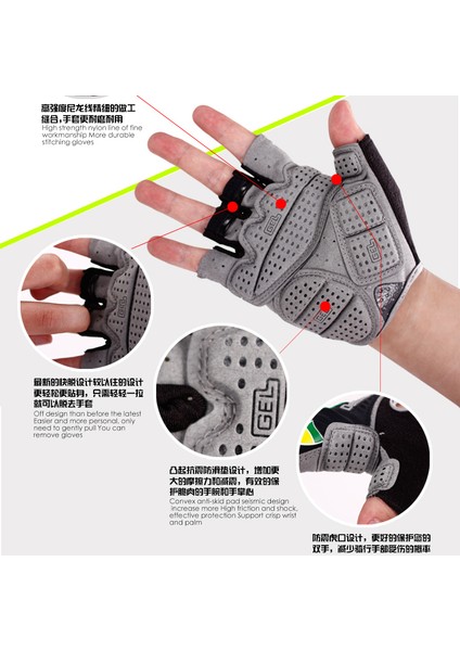 Yeşil Stil Xl Boyutu 2016 Sıcak Bisiklet Eldivenleri Jel Bisiklet Bisiklet Yarışı Spor Yol Dağ Mtb Bisiklet Eldiven Nefes Mtb Yol Guantes Ciclismo Luvas (Yurt Dışından) modelleri