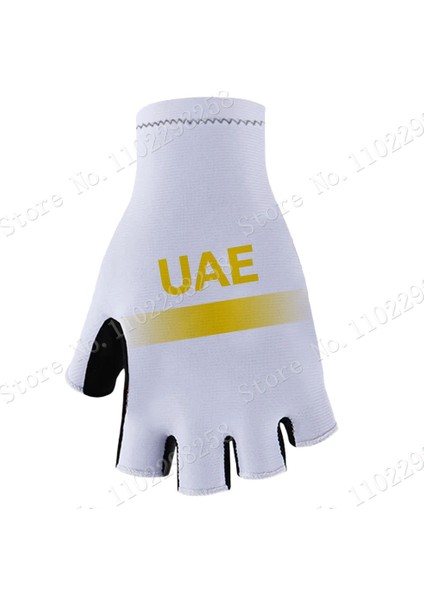 No.4 Stili M Boyutu Bae Takımı Bisiklet Eldiveni Beyaz Bisiklet Yarım Parmak Eldiven Bir Çift Boyut M-Xl Gant Cyclisme (Yurt Dışından)