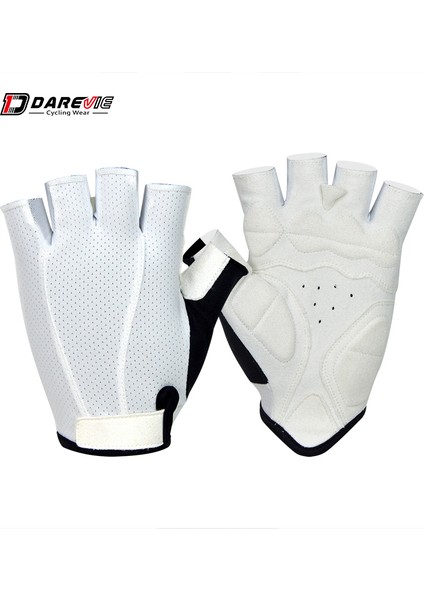 Beyaz Stil Xxl Darevıe Bisiklet Eldiveni Yarım Parmak Hafif Yumuşak Süper Nefes Bisiklet Eldiveni Yüksek Li Ped Darbeye Dayanıklı Bisiklet Eldivenleri (Yurt Dışından)