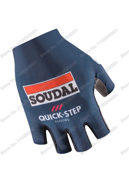 No.1 Stili L Boyutu 2023 Dünya Şampiyonu Soudal Hızlı Adım Bisiklet Eldiveni Erkekler Bisiklet Jel Yarım Parmak Eldiven Yol Bisikleti Eldivenler Jersey Mtb Maillot Gant (Yurt Dışından)