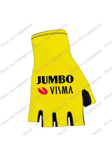 No.2 Tarzı M Boyutu Jumbo Visma Ycling Eldiven Sarı Yeşil Fransa Turu Bisiklet Yarım Parmak Eldiven Yol Bisikleti Forması Mtb Gant Cyclisme Maillot (Yurt Dışından) fiyatları