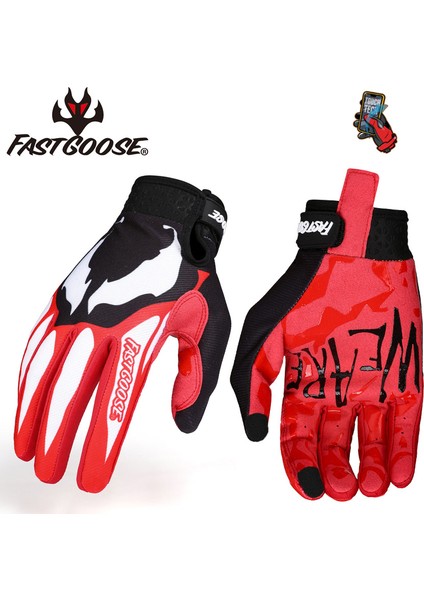 Kırmızı Stil L Boyutu Fastgoose Off-Road Yarış Eldivenleri Kadın Erkek Motosiklet Guantes Moto Venom Sürme Bisiklet Eldiven Ranger Yol Bisikleti Bisiklet Luvas (Yurt Dışından)