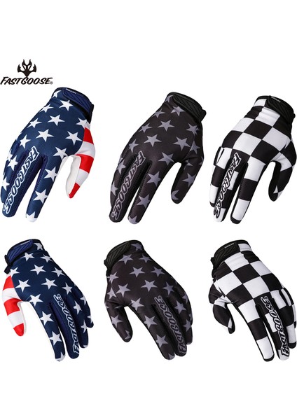 Fildişi Tarzı Xxl Fastgoose Tam Parmak Hava Atv Dh Mx Gp Bmx Hava Işık Mtb Motosiklet Motokros Off Road Yarış Pro Yokuş Aşağı Bisiklet Eldiveni (Yurt Dışından)