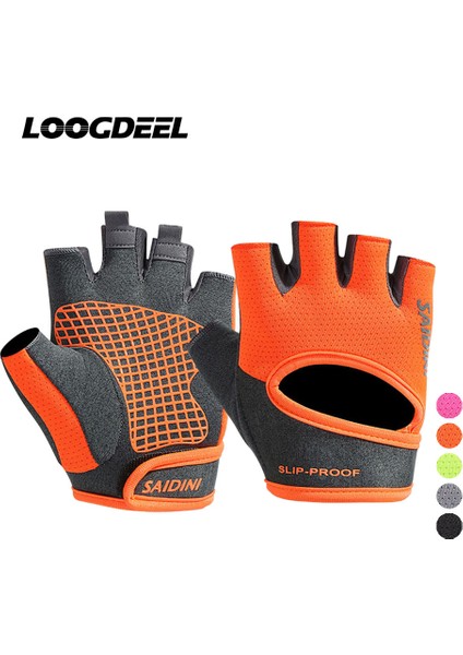 Turuncu Tarzı L Boyutu Loogdeel Yarım Parmak Bisiklet Eldiveni Kaymaz Nefes Darbeye Dayanıklı Aşınmaya Dayanıklı Açık Alan Sporları Boks Koşu Unisex Eldiven (Yurt Dışından) fiyatları