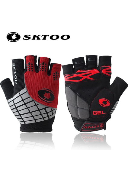 Kırmızı Stil Xl Boyutu Bisiklet Eldiveni Yarım Parmak Erkek Kadın Yaz Nefes Bisiklet Kısa Eldiven Ciclismo Mtb Dağ Spor Bisiklet Aksesuarları (Yurt Dışından)