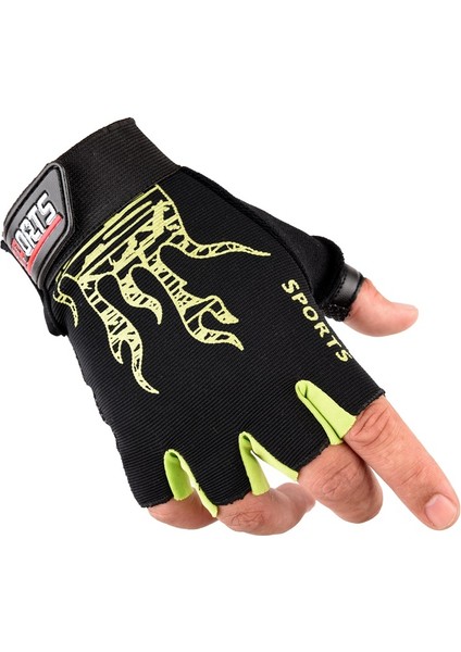 Sarı Stil Xl Boyutu Kaymaz Parmaksız Eldiven Erkekler Yarım Parmak Balıkçılık Avcılık Bisiklet Eldiveni Açık Taktik Spor Ekipmanları Kamp Eldivenleri (Yurt Dışından)