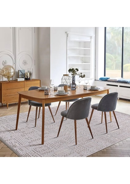 Loopo LP001 Gri Hav Toz Vermez Salon Mutfak Koridor Oturma Odası Yolluk Halı Makine Halısı