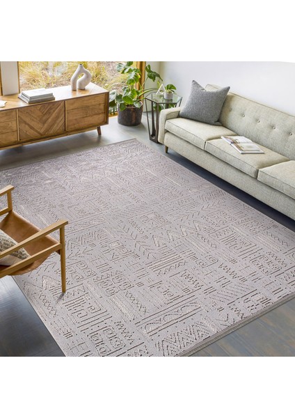 Loopo LP001 Gri Hav Toz Vermez Salon Mutfak Koridor Oturma Odası Yolluk Halı Makine Halısı