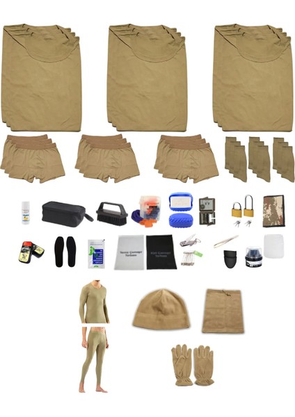 12'li Ihtiyaç Kışlık Acemi - Bedelli Askerlik Seti - Askeri Malzeme - Fanila