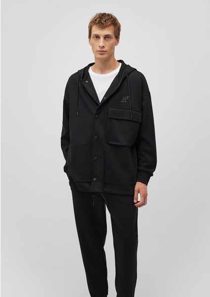 Pro Kapüşonlu Siyah Sweatshirt 0S10291-71379
