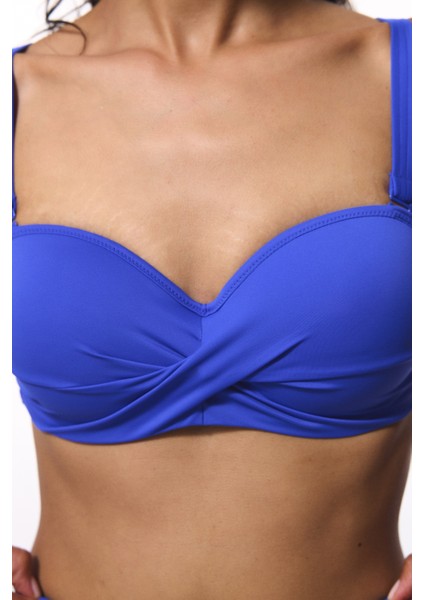 Koyu Mavi Beauty Toparlayıcı Balenli Balconette Bikini Üstü modelleri
