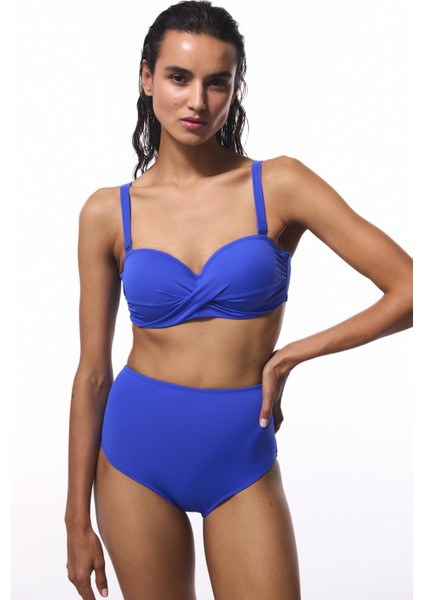 Koyu Mavi Beauty Toparlayıcı Balenli Balconette Bikini Üstü fırsatları