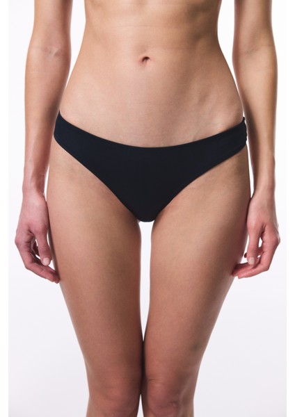 Siyah Düşük Bel Cheeky Bikini Altı