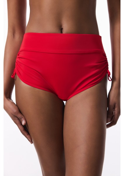 Kırmızı New Boxer Yüksek Bel Bikini Altı