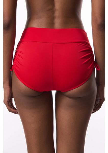 Kırmızı New Boxer Yüksek Bel Bikini Altı